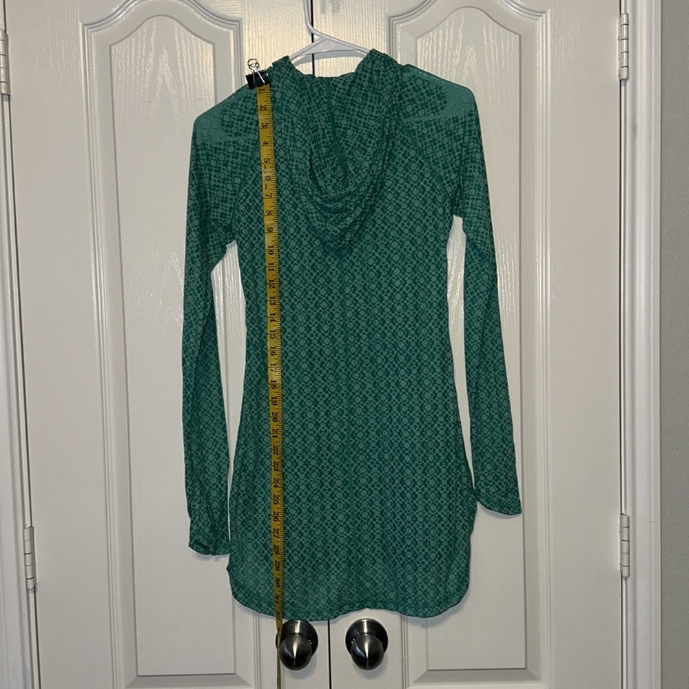 Athleta green hooded lightweight long top / coverup Size XS - Picture 3 of 14